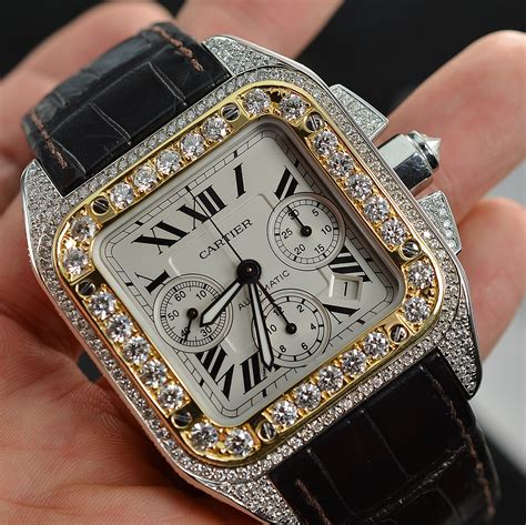 gold diamond cartier watch|cartier watches with diamonds price.